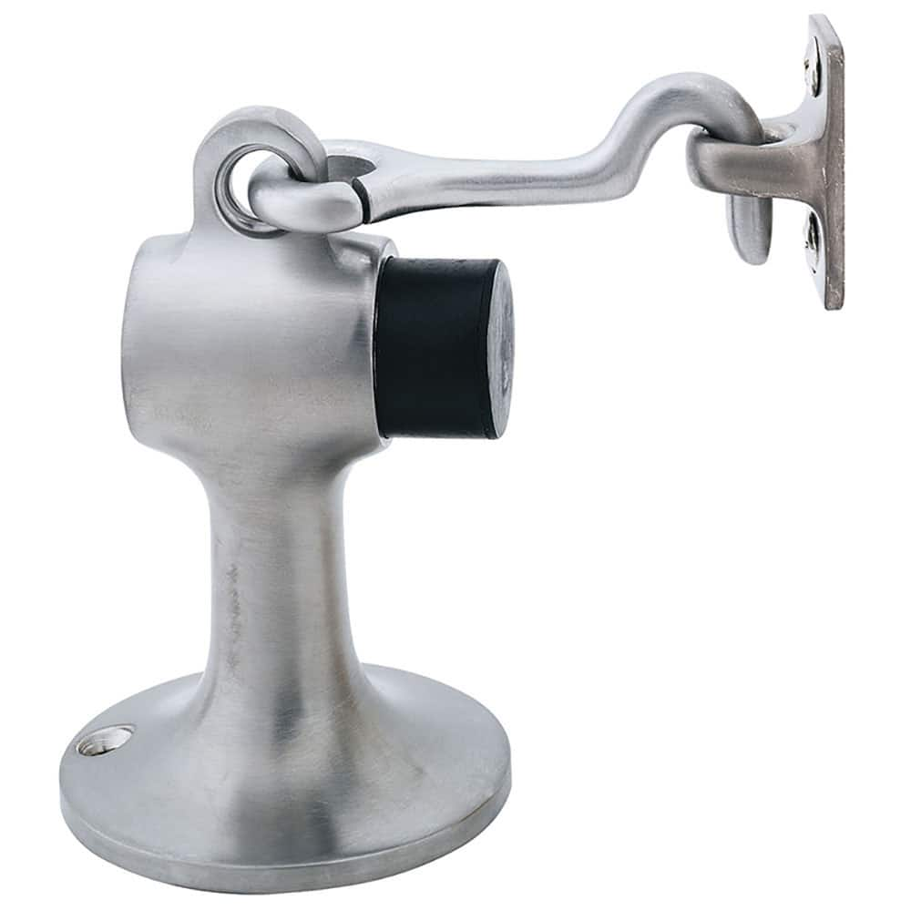 IVES - Stops; Type: Manual Door Holder Floor Stop ; Finish/Coating: Aluminum (Satin) ; Projection: 3-3/4 (Inch); Mount Type: Floor - Exact Industrial Supply