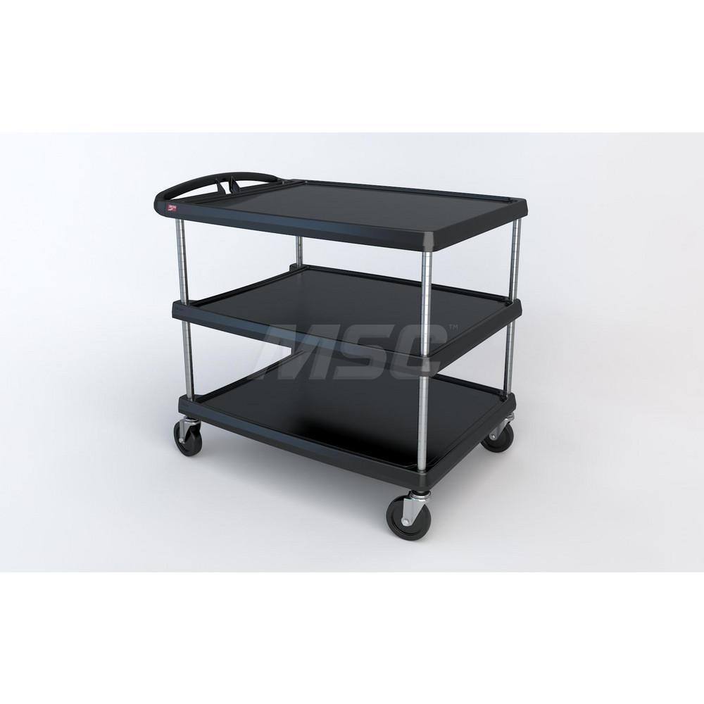 Metro - Carts; Type: Utility ; Load Capacity (Lb.): 500.000 ; Number of Shelves: 3 ; Width (Inch): 27-11/16 ; Length (Inch): 40-1/4 ; Height (Inch): 36-7/8 - Exact Industrial Supply