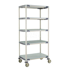 Metro - Carts; Type: Industrial Cart ; Load Capacity (Lb.): 900.000 ; Number of Shelves: 5 ; Width (Inch): 26-5/16 ; Length (Inch): 37-3/4 ; Height (Inch): 79-5/16 - Exact Industrial Supply