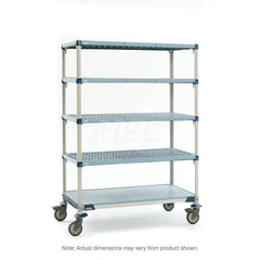 Metro - Carts; Type: Industrial Cart ; Load Capacity (Lb.): 900.000 ; Number of Shelves: 5 ; Width (Inch): 26-5/16 ; Length (Inch): 49-3/4 ; Height (Inch): 79-1/4 - Exact Industrial Supply