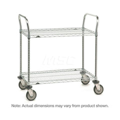 Metro - Carts; Type: Utility ; Load Capacity (Lb.): 900.000 ; Number of Shelves: 2 ; Width (Inch): 24 ; Length (Inch): 48 ; Height (Inch): 39 - Exact Industrial Supply