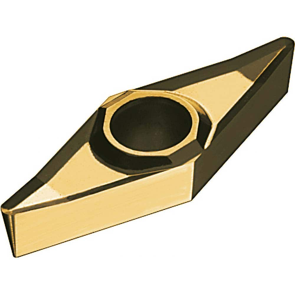 VCGT221FN-ALU AK10 Carbide Turning Insert Uncoated, Neutral, 11.1mm Long, 6.35mm Inscribed Circle, 0.4mm Corner Radius, 3.18mm Thick, 35° Diamond