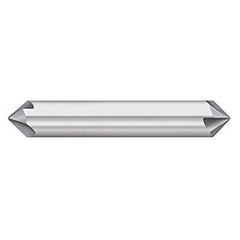 Titan USA - Chamfer Mills; Cutter Head Diameter (Inch): 5/16 ; Included Angle B: 49 ; Included Angle A: 82 ; Chamfer Mill Material: Solid Carbide ; Chamfer Mill Finish/Coating: Uncoated ; Overall Length (Inch): 2-1/2 - Exact Industrial Supply