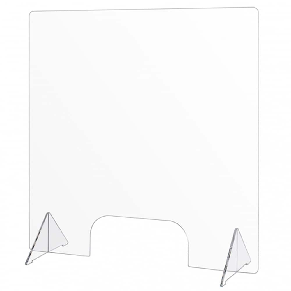 Laird Plastics - Office Cubicle Partitions; Type: Social Distancing Partition ; Width (Inch): 36 ; Height (Inch): 48 ; Color: Clear ; Material: Plastic ; Mount Type: Base Mount - Exact Industrial Supply