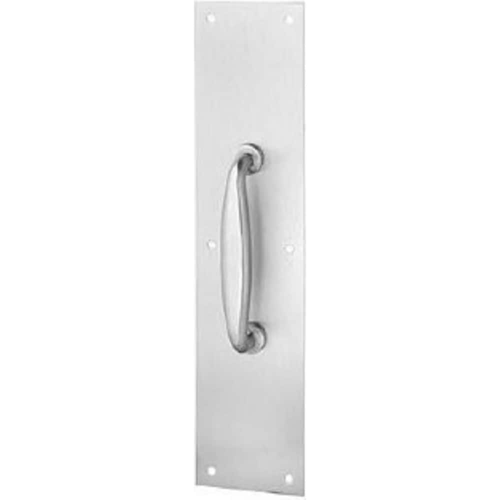 Rockwood - Door Pulls; Overall Length (Inch): 16 ; Finish/Coating: Satin Stainless Steel ; Grip Length: 4 (Inch) - Exact Industrial Supply