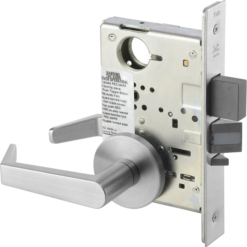 Yale - Lever Locksets; Door Thickness: 1 3/4 - Exact Industrial Supply