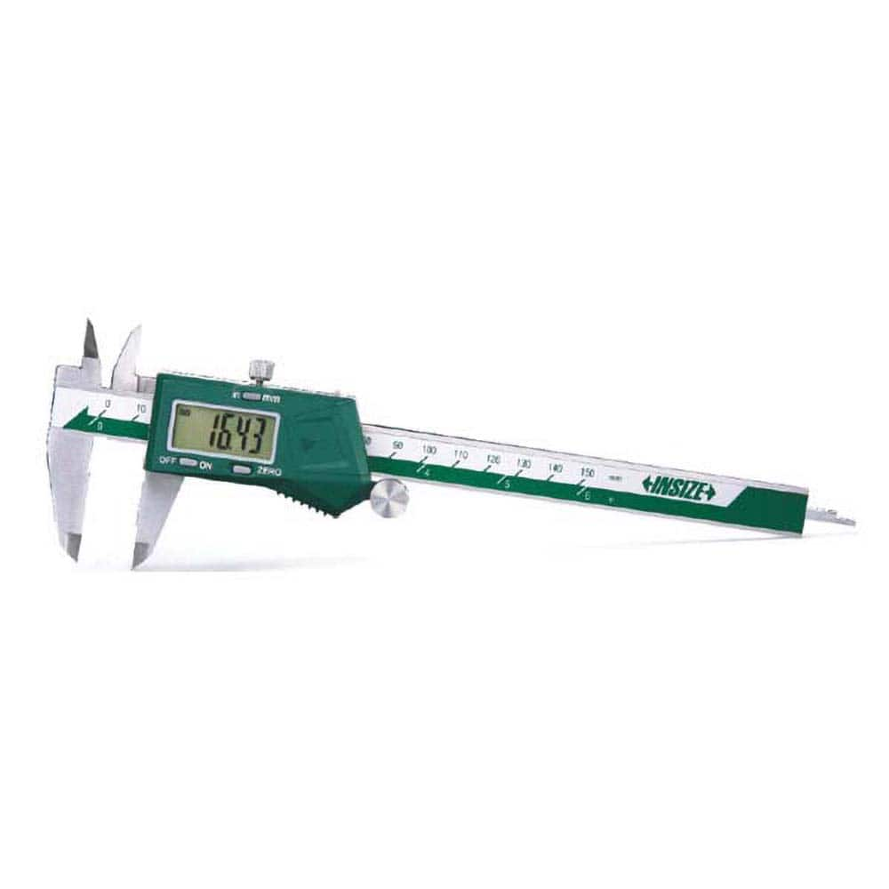 Insize USA LLC - Electronic Calipers; Minimum Measurement (Decimal Inch): 0.0000 ; Maximum Measurement (Decimal Inch): 6 ; Accuracy Plus/Minus (Decimal Inch): 0.0008 ; Resolution (Decimal Inch): 0.0005 ; IP Rating: None ; Data Output: Yes - Exact Industrial Supply