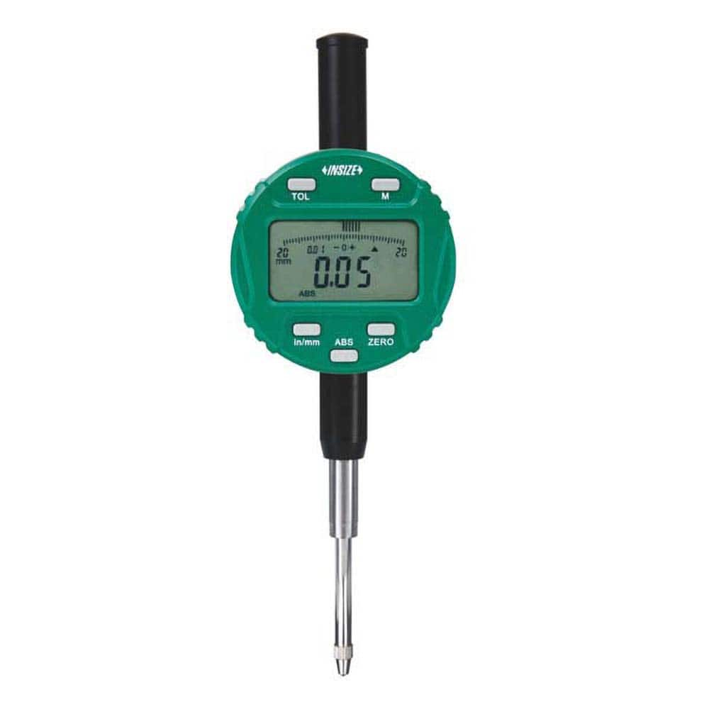 Insize USA LLC - Electronic Drop Indicators; Minimum Measurement (Decimal Inch): 0 ; Minimum Measurement (Inch): 0 ; Minimum Measurement (mm): 0 ; Maximum Measurement (mm): 12.70 ; Maximum Measurement (Decimal Inch): 0.5000 ; Resolution (Decimal Inch): 0 - Exact Industrial Supply