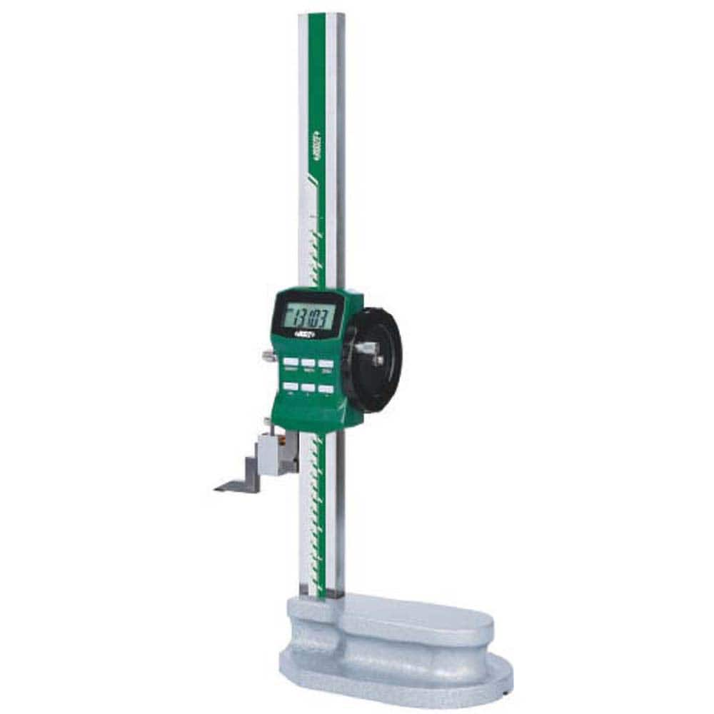 Insize USA LLC - Electronic Height Gages; Maximum Measurement (Decimal Inch): 24 ; Maximum Measurement (mm): 600 ; Resolution (Decimal Inch): 0.0005 ; Data Output: SPC ; Display Type: LED ; Accuracy (Inch): +/-.002 - Exact Industrial Supply