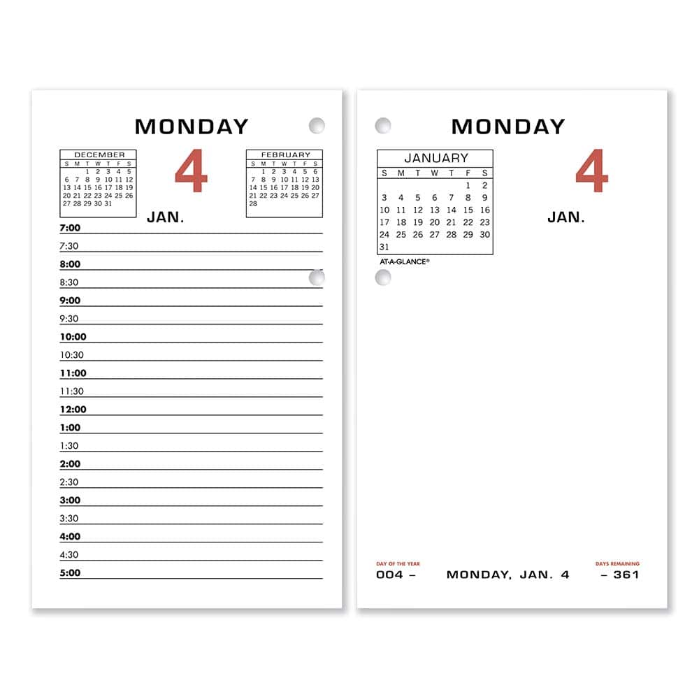 AT-A-GLANCE - Note Pads, Writing Pads & Notebooks Writing Pads & Notebook Type: Desk Calendar Refill Size: 3-1/2 x 6 - A1 Tooling