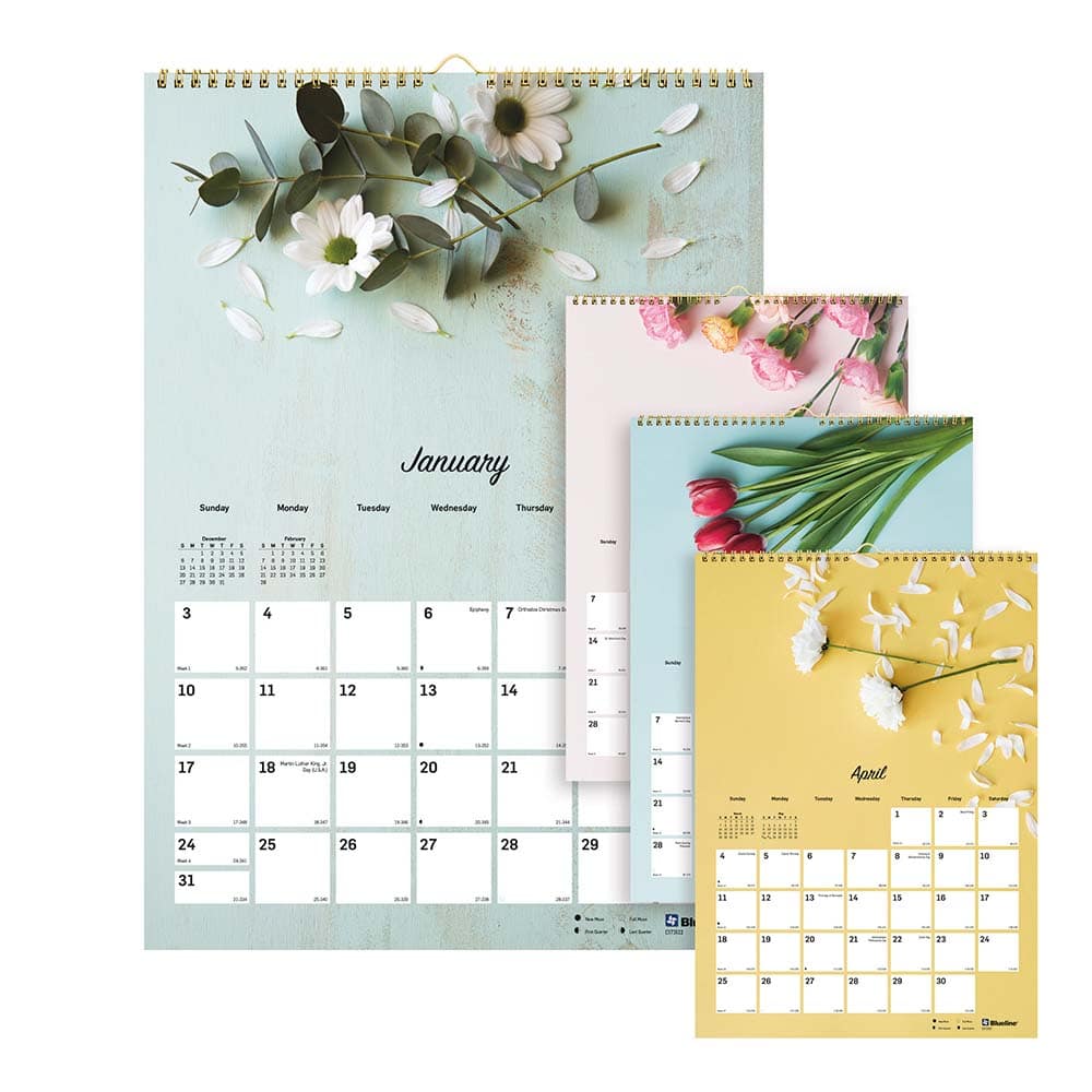 Blueline - Note Pads, Writing Pads & Notebooks Writing Pads & Notebook Type: Wall Calendar Size: 12 x 17 - A1 Tooling