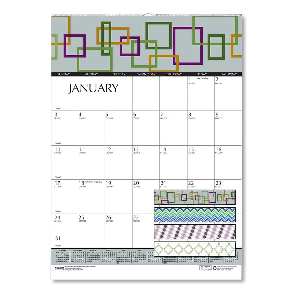 House of Doolittle - Note Pads, Writing Pads & Notebooks Writing Pads & Notebook Type: Wall Calendar Size: 12 x 16-1/2 - A1 Tooling