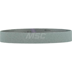 Abrasive Belt: 1-3/16″ Width, 21″ OAL, 120 Grit, Aluminum Oxide Coated, Dry