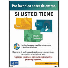 NMC - "Por Favor Lea Antes De Entrar - Si Usted Tiene", 18" Wide x 24" High, Paper Safety Sign - A1 Tooling