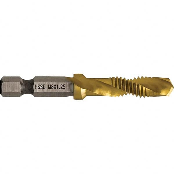 Greenlee - Combination Drill & Tap Sets Minimum Thread Size (mm): M8x1.25 Maximum Thread Size (mm): M8x1.25 - A1 Tooling