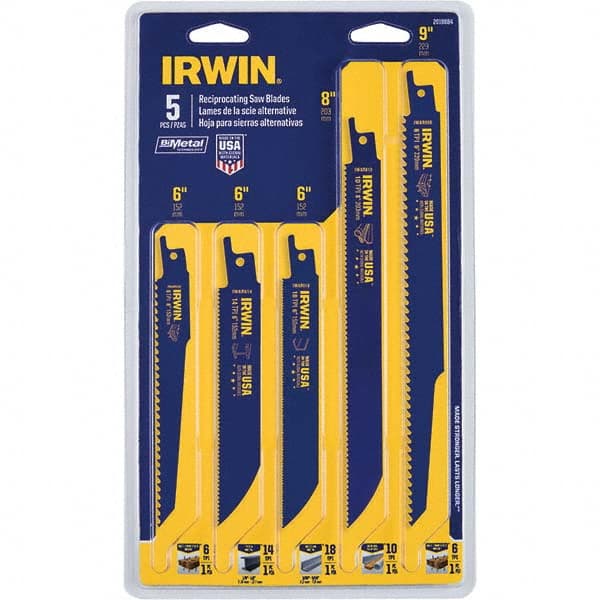 Irwin - Reciprocating Saw Blade Sets Blade Material: Bi-Metal Minimum Blade Length (Inch): 6 - A1 Tooling