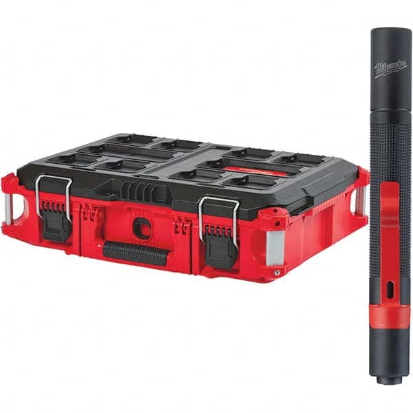 Polymer Tool Box: 1 Drawer, 1 Compartment 16.1094″ Wide x 22.1094″ Deep x 6-39/64″ High, 75 Lb Capacity, All-Terrain Wheels, Polymer, Red/Black