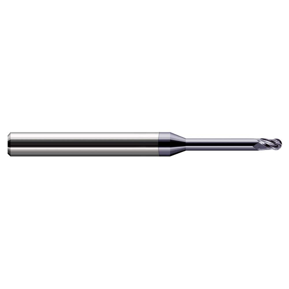 Harvey Tool - 3/16" Diam, 9/32" LOC, 3 Flute Solid Carbide Ball End Mill