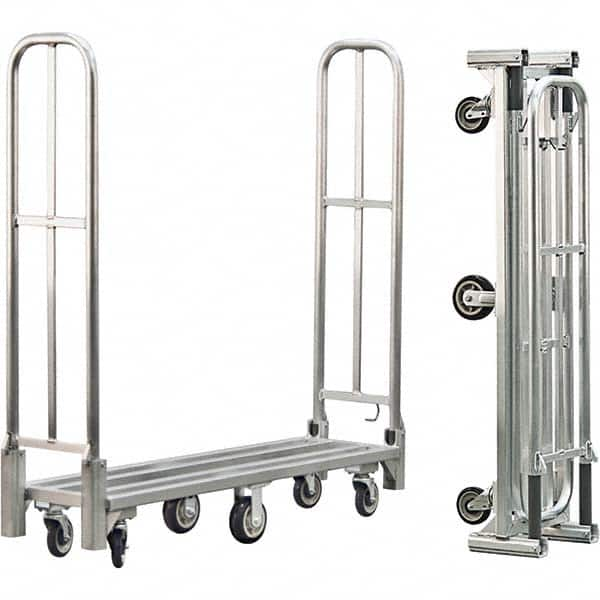 New Age Industrial - 1,500 Lb Capacity Aluminum Folding Utility Cart - A1 Tooling