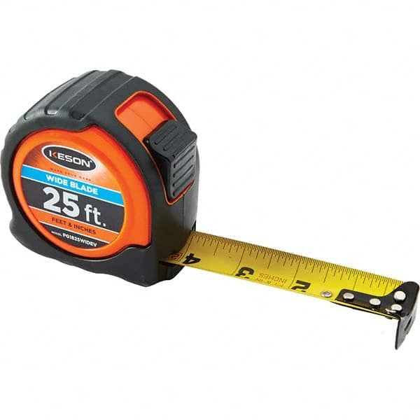 Keson - 25' x 1-3/16" Yellow Blade Tape Measure - A1 Tooling