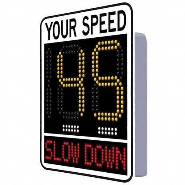 TAPCO - "Your Speed," 42" Wide x 30" High Aluminum Face/Polycarbonate Housing Speed Limit Sign - A1 Tooling