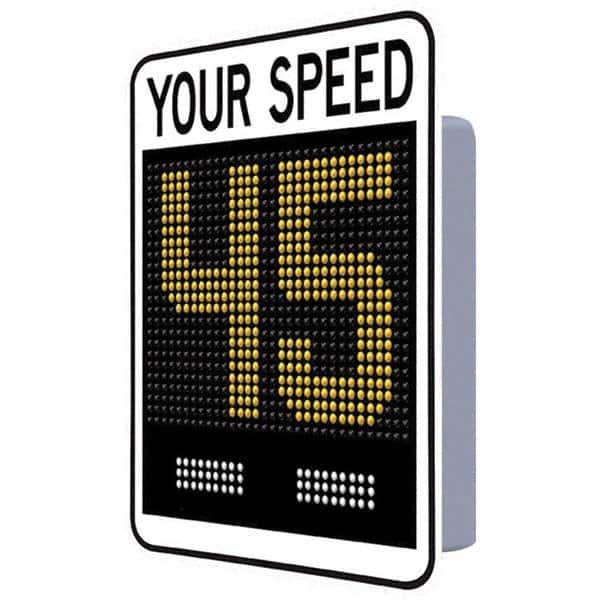 TAPCO - "Your Speed," 42" Wide x 30" High Aluminum Face/Polycarbonate Housing Speed Limit Sign - A1 Tooling