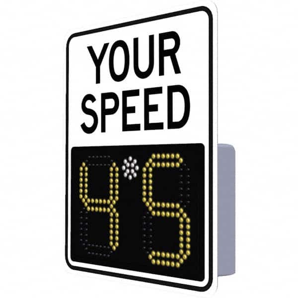 TAPCO - "Your Speed," 29" Wide x 23" High Aluminum Face/Polycarbonate Housing Speed Limit Sign - A1 Tooling