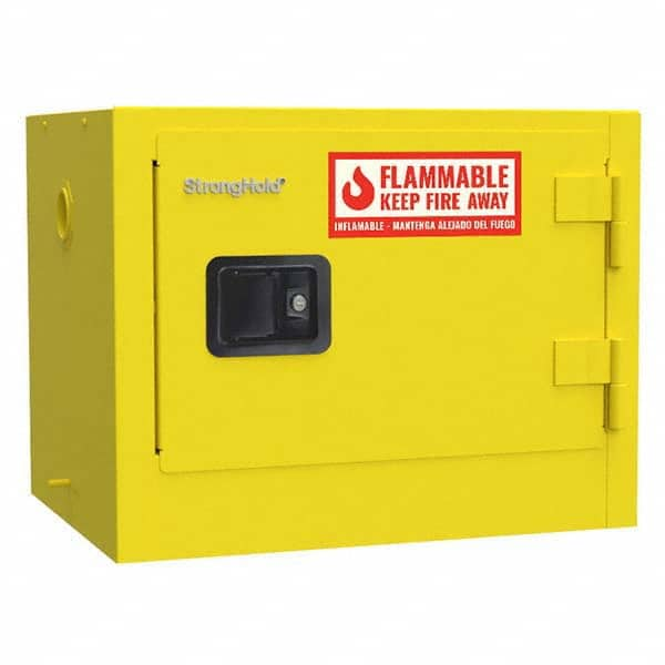 Strong Hold - Safety Cabinets Hazardous Chemical Type: Flammable and Combustible Liquids Color: Yellow - A1 Tooling