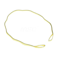 Web Sling: 1″ Wide, 10' Long, 3,200 lb Vertical, 2,560 lb Choker, 6,400 lb Basket, Polyester Flat Eye, Yellow