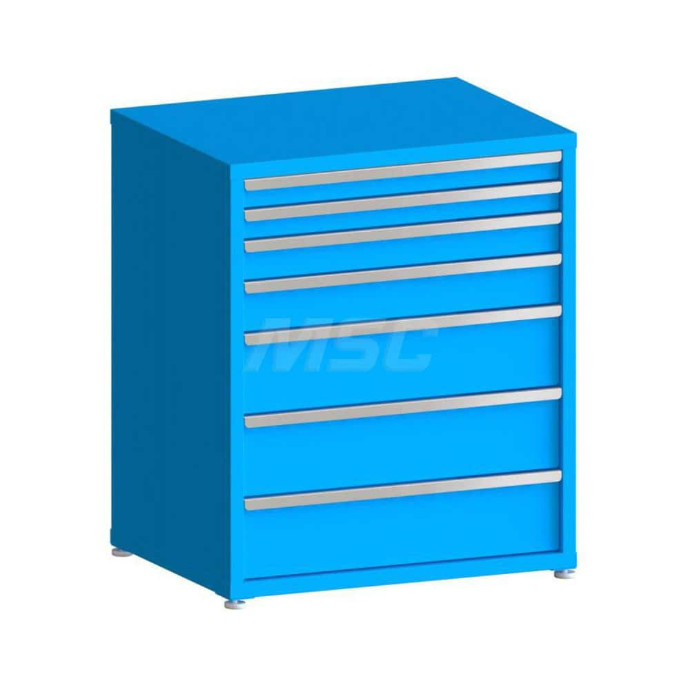 Modular Steel Storage Cabinet: 7 Drawer, Keyed