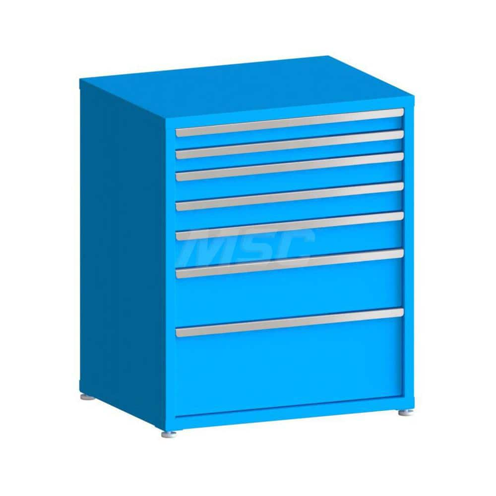 Modular Steel Storage Cabinet: 7 Drawer, Keyed