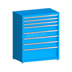 Modular Steel Storage Cabinet: 8 Drawer, Keyed