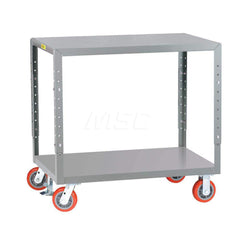 Mobile Work Benches; Bench Type: Mobile Table; Edge Type: Straight; Depth (Inch): 24; Leg Style: Adjustable; Load Capacity (Lb. - 3 Decimals): 3600; Color: Gray; Maximum Height (Inch): 47-1/2; Minimum Height (Inch): 35-1/2; Gauge: 12; Work Bench Material: