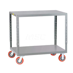 Mobile Work Benches; Bench Type: Mobile Table; Edge Type: Straight; Depth (Inch): 36; Leg Style: Adjustable; Load Capacity (Lb. - 3 Decimals): 3600; Color: Gray; Maximum Height (Inch): 47-1/2; Minimum Height (Inch): 35-1/2; Gauge: 12; Work Bench Material: