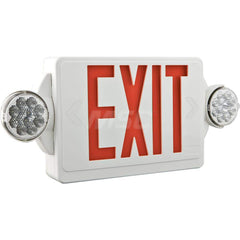 Combination Exit Signs; Mounting Type: Surface Mount; Wall Mount; Ceiling Mount; Number of Faces: 1; Lamp Type: LED; Number of Heads: 0