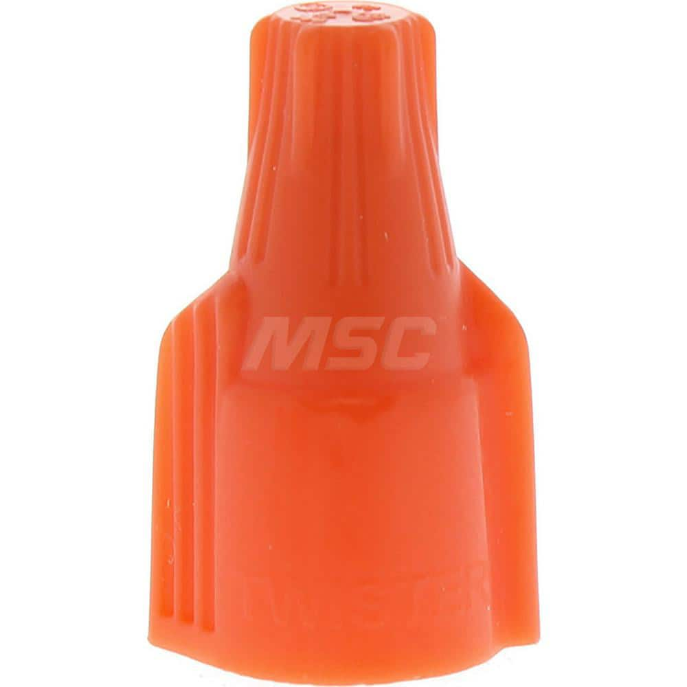 Twist On Wire Connectors; Wire Connector Style: Standard; Resistance Features: Flame Retardant; Minimum Number of Wires/ Wire Size (AWG): 2, 22; Maximum Number of Wires/ Wire Size (AWG): 3, 12; Voltage: 600 V; Color: Orange; Resistance Features: Flame Ret