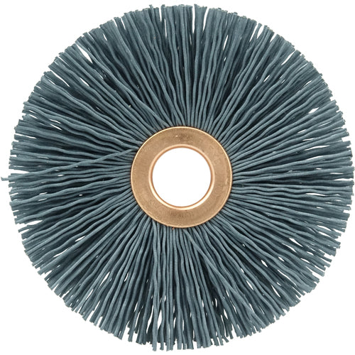 3″ Diameter-1/2″ Arbor Hole - Abrasive Nylon-Copper Center Straight Nylox Wheel