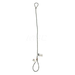 Eye & Eye Sling: 10' Long, 2.4 Ton Vertical Standard Eye, Silver