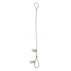 Eye & Eye Sling: 6' Long, 2.4 Ton Vertical Standard Eye, Silver