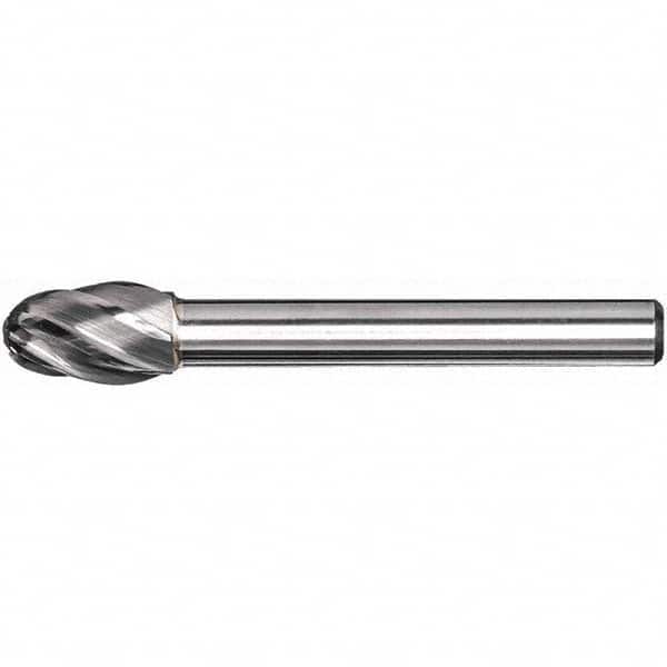 Precision Twist Drill - 3/8" Cut Diam, 1/4" Shank Diam, Carbide Aluma Cut Oval Burr - A1 Tooling