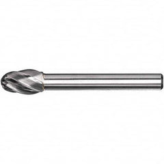 Precision Twist Drill - 3/8" Cut Diam, 1/4" Shank Diam, Carbide Aluma Cut Oval Burr - A1 Tooling