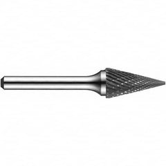 Precision Twist Drill - 1/8" Cut Diam, 1/8" Shank Diam, Carbide Double Cut Cone Burr - A1 Tooling