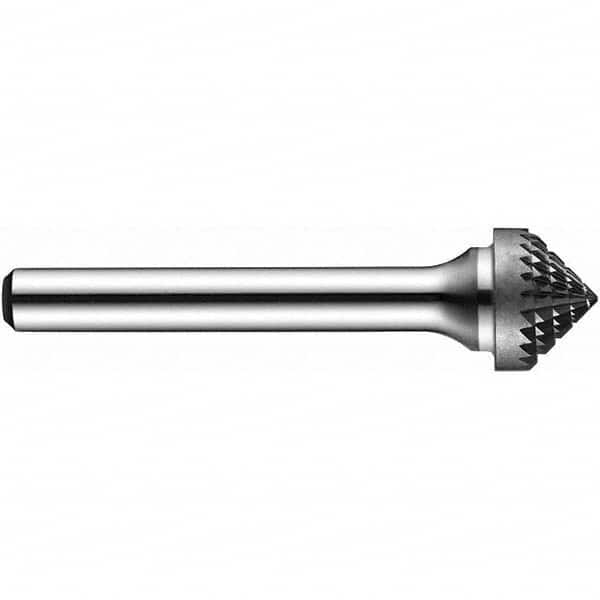 Precision Twist Drill - 5/8" Cut Diam, 1/4" Shank Diam, Carbide Double Cut 90° Angle Burr - A1 Tooling