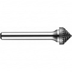 Precision Twist Drill - 3/8" Cut Diam, 1/4" Shank Diam, Carbide Double Cut 90° Angle Burr - A1 Tooling