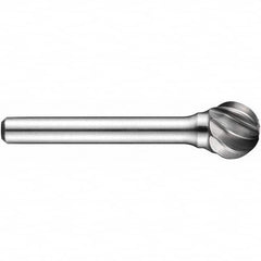 Precision Twist Drill - 3/8" Cut Diam, 1/4" Shank Diam, Carbide Aluma Cut Ball Burr - A1 Tooling