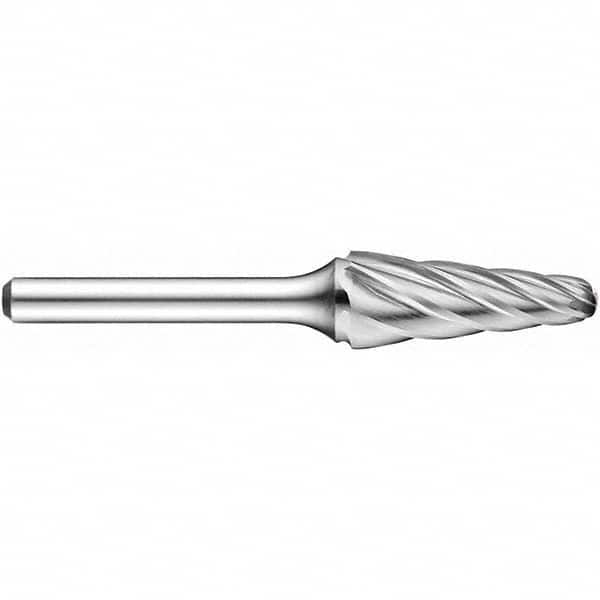 Precision Twist Drill - 3/8" Cut Diam, 1/4" Shank Diam, Carbide Aluma Cut Conical Radius End Burr - A1 Tooling