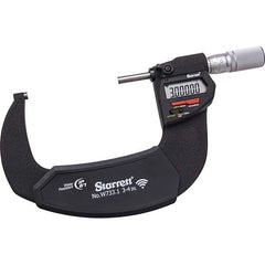 Starrett - Electronic Outside Micrometers Minimum Measurement (Decimal Inch): 3 Minimum Measurement (mm): 75.00 - A1 Tooling