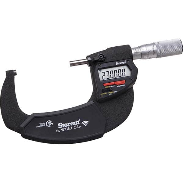 Starrett - Electronic Outside Micrometers Minimum Measurement (Decimal Inch): 2 Minimum Measurement (mm): 50 - A1 Tooling