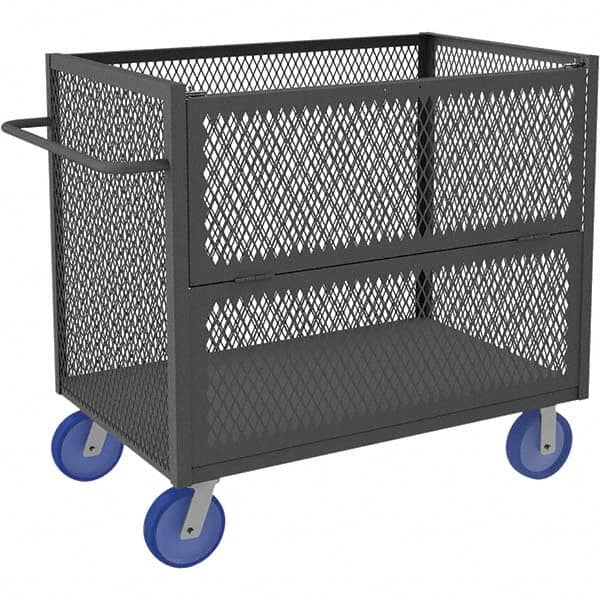 Durham - 3,600 Lb Capacity 1-Shelf 3-Sided Mesh Truck - A1 Tooling