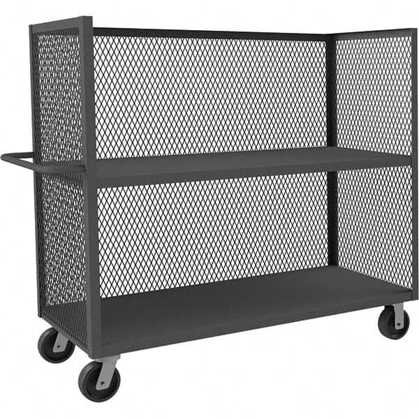 Durham - 3,000 Lb Capacity 2-Shelf 3-Sided Mesh Truck - A1 Tooling